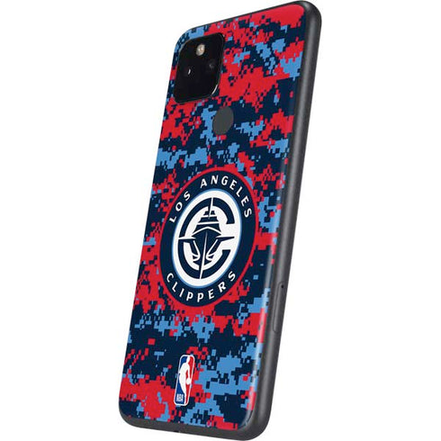 NBA LA Clippers Digi Camo Google Pixel 5a Skin
